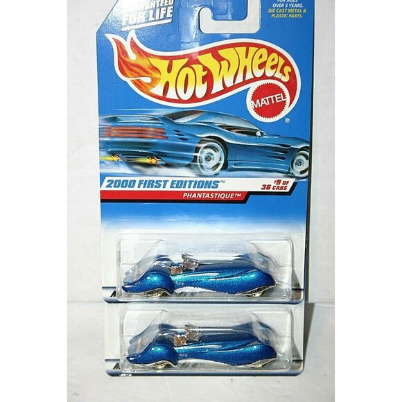 Hot Wheels 2000 First Editions Phantastique # 069 blue LOT (2) - Picture 3 of 6